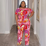 Loose printed two-piece set