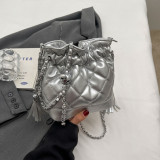 Lingge Chain Bucket Bag Shoulder Bag