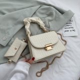 PU single shoulder zipper crossbody handbag