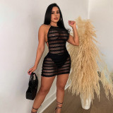 Sling Knitted Nightclub Evening Dress