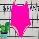 Solid color jumpsuit for women's swimwear