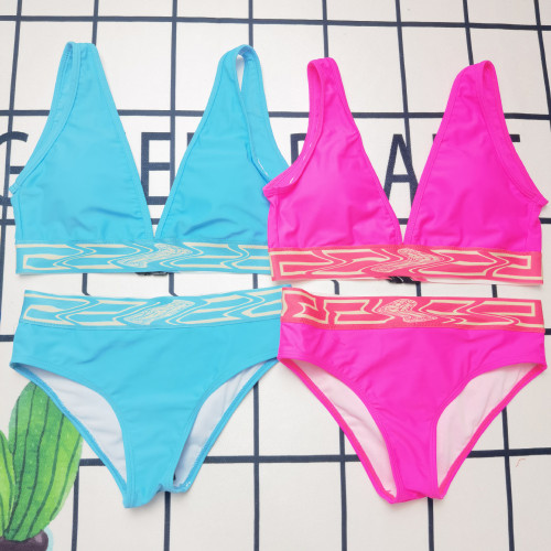 Solid color women's swimwear