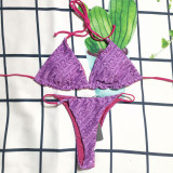Printed bikini triangle pack swimsuit