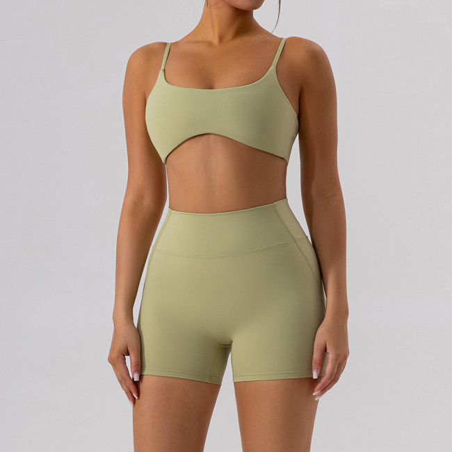 Quick drying tight vest shorts sports suit