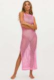 Hollow knit vest vacation skirt bikini outer cover shirt