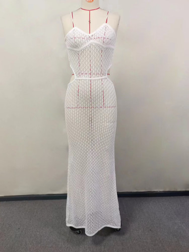 Knitted beach bikini swimsuit, hoodie, sun protection suit