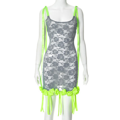 Splicing sleeveless camisole dress