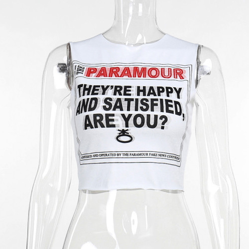 Printed vest T-shirt