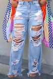 Burnt and ripped jeans