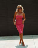 One shoulder strapless knitted hip hugging dress