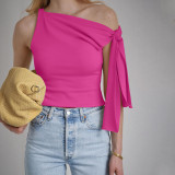 Strap solid color sleeveless top