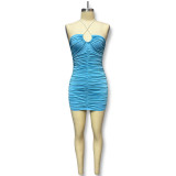 Women's backless jumpsuit short skirt