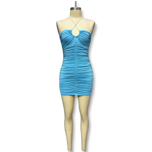 Women's backless jumpsuit short skirt