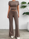 Short sleeved and long pants set