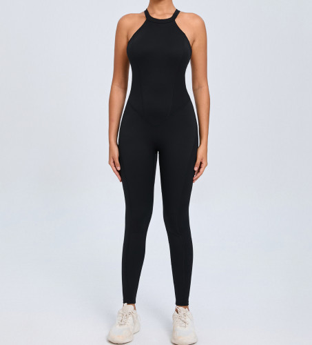 Backless sports quick drying jumpsuit