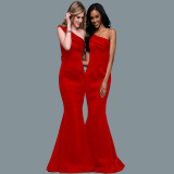 One shoulder long dress