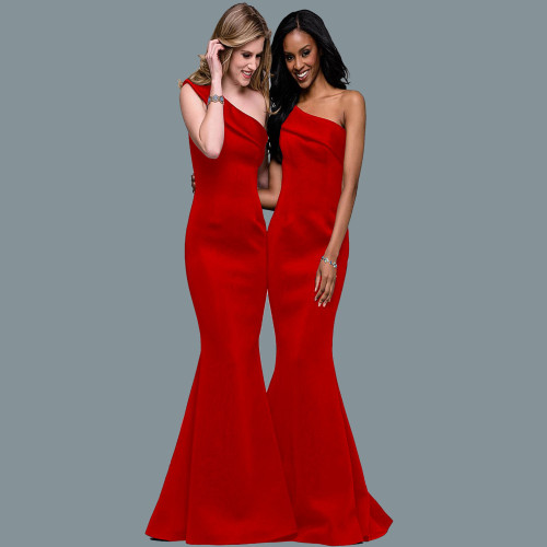 One shoulder long dress