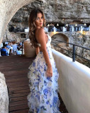 Chiffon printed long dress