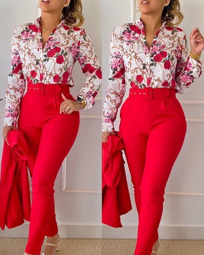 Women's polyester long sleeved suit