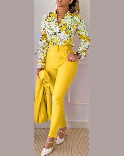 Women's polyester long sleeved suit