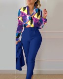 Women's polyester long sleeved suit