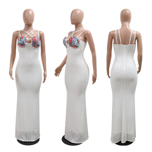 Strap wrap hip dress