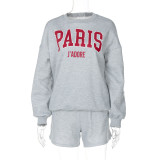 Printed hoodie two-piece set