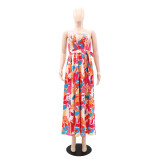 Waist tied jumpsuit