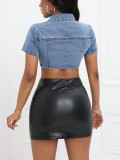 Versatile denim top