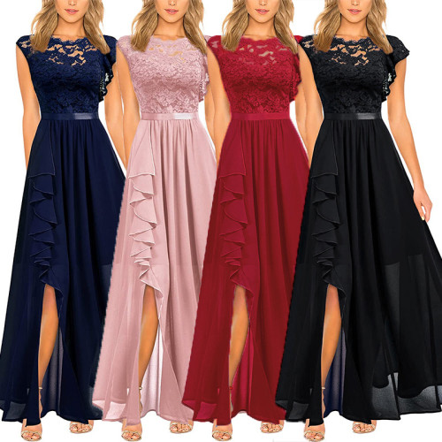 Evening gown lace high waisted long skirt