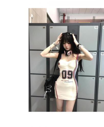 Strap printed dress