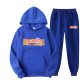 Letter printed hooded jacket, cotton jacket, hoodie set