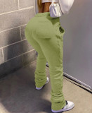 Thick sport drawstring stacking pants