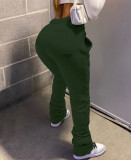 Thick sport drawstring stacking pants