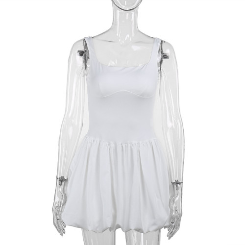 A-line hip hugging flower bud dress