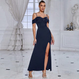 Strap sequin patchwork dress