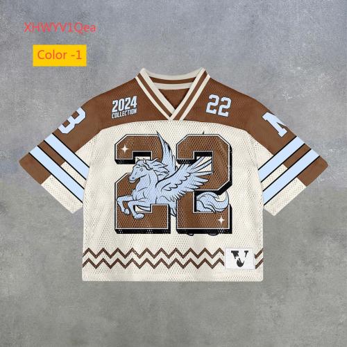 Round neck pullover short sleeved digital printed men's T-shirt