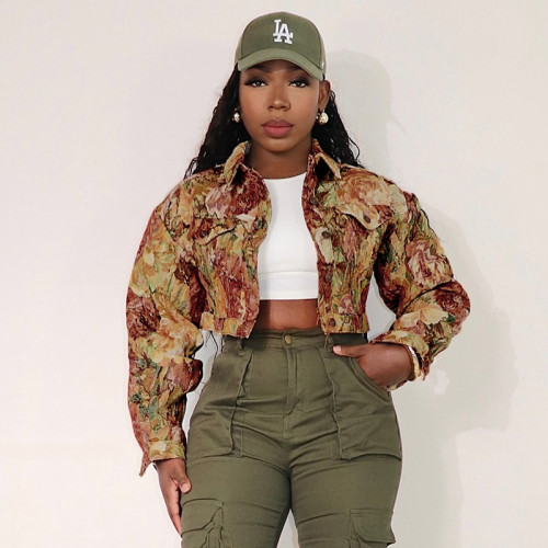 Small niche lapel cardigan jacket short jacket