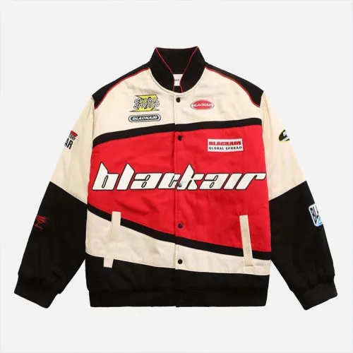 Printed tricolor long sleeved trench coat motorcycle jacket