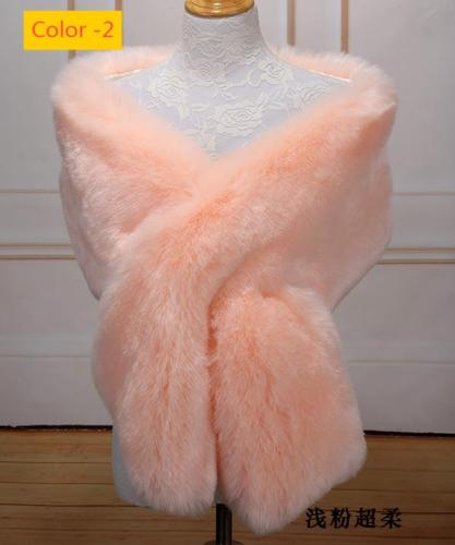 Imitation fur fox fur evening dress, thick shawl, cloak scarf, fake scarf