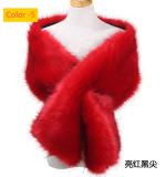 Imitation fur fox fur evening dress, thick shawl, cloak scarf, fake scarf