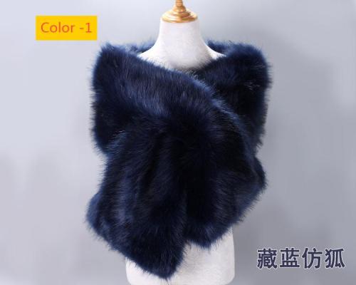 Imitation fur fox fur evening dress, thick shawl, cloak scarf, fake scarf