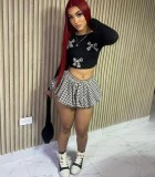Elastic bow skirt set