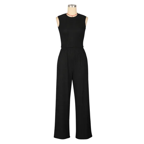 Tank top pleated suit, two-piece pants set