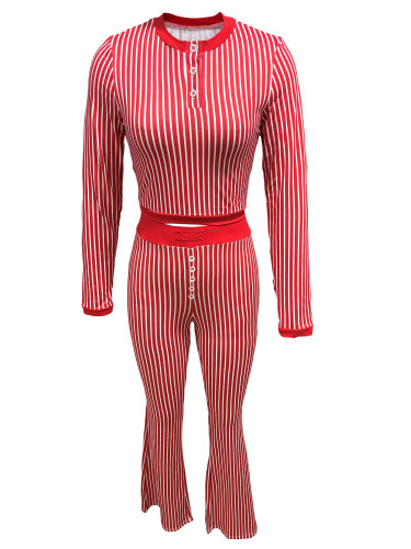 Striped pants set