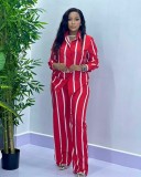 Women's long sleeved shirt long pants two-piece set