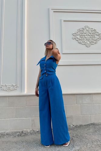 Women's sleeveless top and pants two-piece set