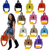 Imitation rabbit fur handbag, large capacity tote carrying plush bag