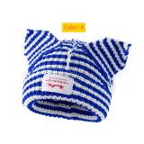 Printed Cat's ears (Steamed cat-ear shaped bread) knitting wool hat