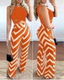 Wide leg pants sleeveless set